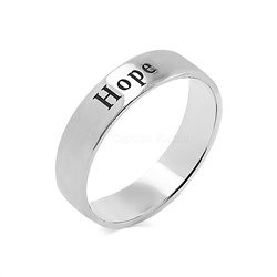 Кольцо из родированного серебра - Hope (надежда)