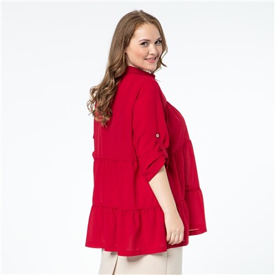 Блуза, текстиль, красный