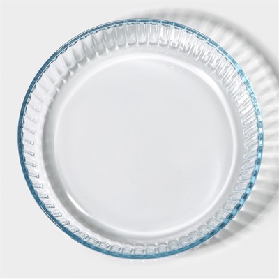Форма для запекания и выпечки из жаропрочного стекла круглая Доляна, 2 л