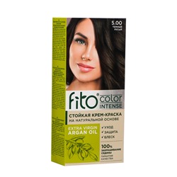 Стойкая крем-краска для волос Fito color intense тон 5.00 темный русый, 115 мл