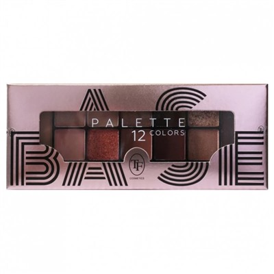 Палетка теней для век TF Base Palette, 12 тонов, тон 03 красно-коричневый, 18г