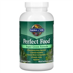 Garden of Life, Perfect Food, Super Green Formula, 300 растительных капсуловидных таблеток