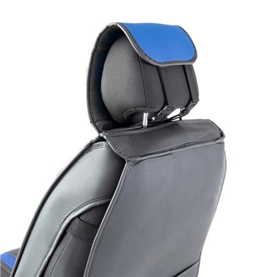Каркасные 3D накидки Car Performance, 2 шт, экокожа, черный-синий