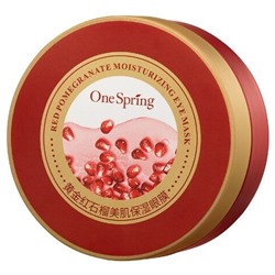 One Spring, Гидрогелевые увлажняющие патчи для век с экстрактом Граната Red Pomegranate, 60 шт