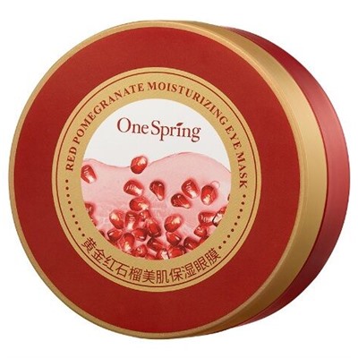 One Spring, Гидрогелевые увлажняющие патчи для век с экстрактом Граната Red Pomegranate, 60 шт