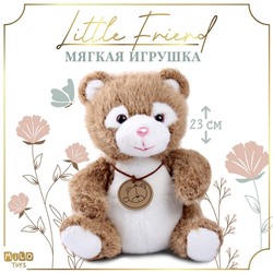 Мягкая игрушка Little Friend, медведь, цвет коричневый, 23 см