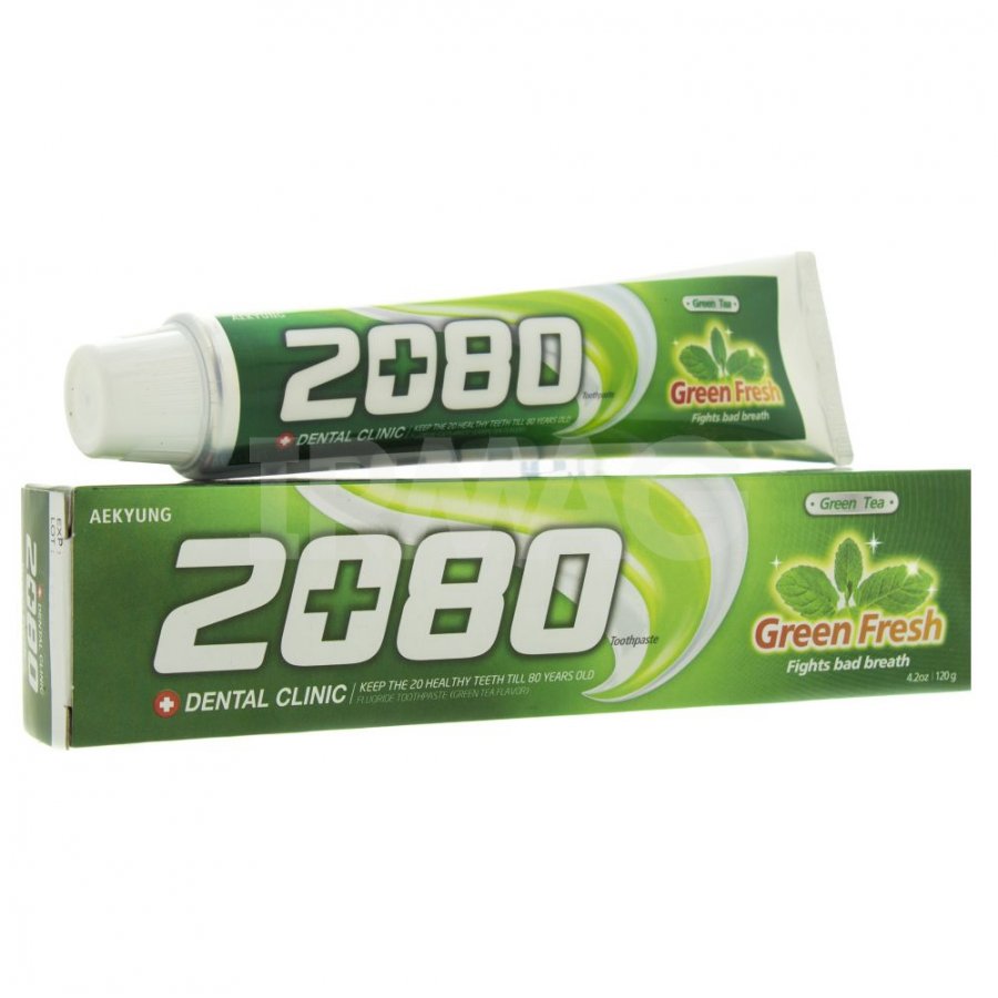 Паста зеленый чай. Освежающая зубная паста Dental Clinic 2080 Fresh up Toothpaste. Зубная паста 2080 Green Fresh. Зубная паста 2080 зеленый чай. Зубная паста 2080 Корея Aekyung.