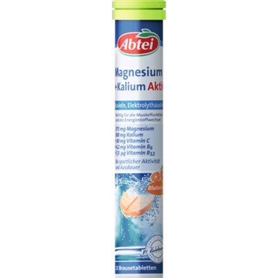 Abtei  Magnesium+Kalium  Магний + Калий Aktiv Растворимые таблетки, 15 шт