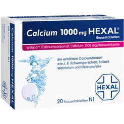 Calcium (Кальциум) 1000 HEXAL Brausetabletten 20 шт