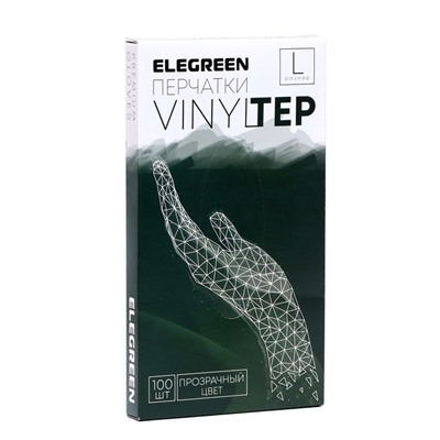 Перчатки одноразовые VINYLTEP, прозрачные, размер L, 100 шт