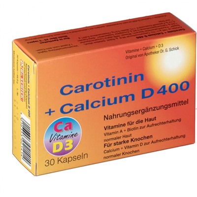 Carotin + Calcium (Каротин + кальциум) D 400 Kapseln 30 шт