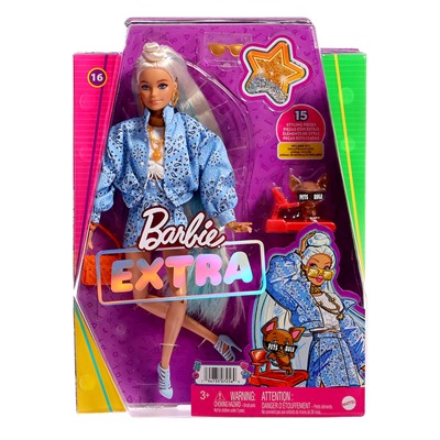 Кукла Barbie EXTRA, с модными аксессуарами и фигуркой питомца, МИКС