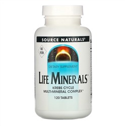 Source Naturals, «Микроэлементы жизни» без железа, 120 таблеток