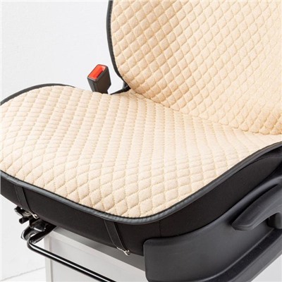 Накидки на передние сиденья Car PerforMANce, 2 шт, fiberflax (мягкий лен), ромб, бежевый