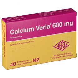 Calcium (Кальциум) Verla 600 mg Filmtabletten 40 шт