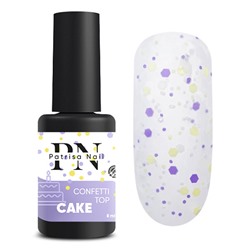 8 мл, Patrisa Nail, Топ матовый Confetti Top Cake