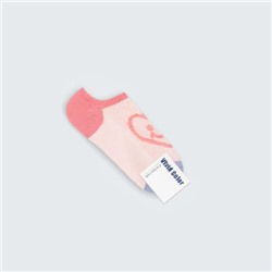 Носки коллекция "Сердце-улыбка", укороченные,розовые,арт.0305