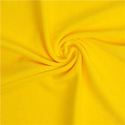 Отрез трикотажный для рукоделия, велюр, 45 х 50 см, цвет жёлтый