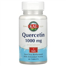 KAL, кверцетин, 1000 мг, 60 таблеток