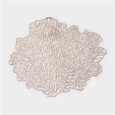 Набор салфеток сервировочных на стол Доляна «Кораллы», 4 шт, 48×39 см, цвет золотой