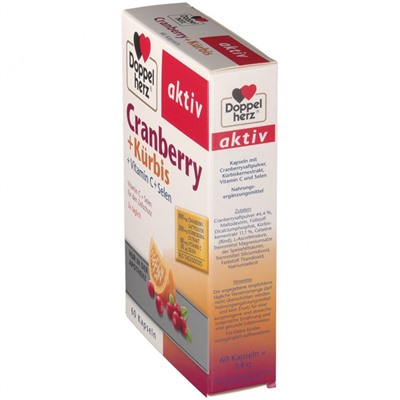 Doppelherz (Доппельхерц) aktiv Cranberry + Kurbis + Vitamin C + Selen Kapseln 60 шт