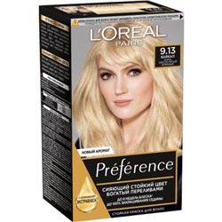 Краска для волос L'Oreal Preference Recital «Байкал», тон 9.13, светло-русый бежевый