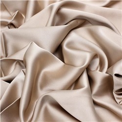Ткань плательная «Скарлет», гладкокрашенная, сатин, стрейч, ширина 150 см, цвет светло - бежевый