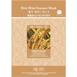 Тканевая маска, для лица Rice bran essence mask с экстрактом рисовых отрубей, 23 гр