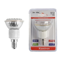 Светодиодная лампа Spot R50 E14 2W 38LED 4500K WHITE /уп.10/120/Акция