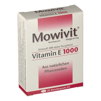 Mowivit (Мовивит) mega Vitamin E 1000 20 шт