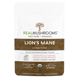 Real Mushrooms, Lion's Mane, Cognition, нерасфасованный порошок, 60 г (2,12 унции)