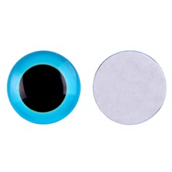 Глаза на клеевой основе, набор 10 шт., размер 1 шт. — 10 мм, цвет голубой