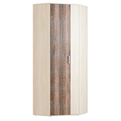 Шкаф угловой «Порту», 803 × 803 × 2174 мм, цвет дуб сонома / дуб сакраменто тёмный