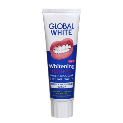 Зубная паста Global White Max Shine, отбеливающая, 100 г