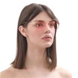 Очки солнцезащитные "OneSun", дужка 13 см, ширина 13 см, линза 4.5 х 5 см, розовые