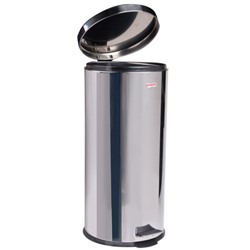 Ведро-контейнер для мусора с педалью Лайма Classic зеркальное нержавеющая сталь 30 л