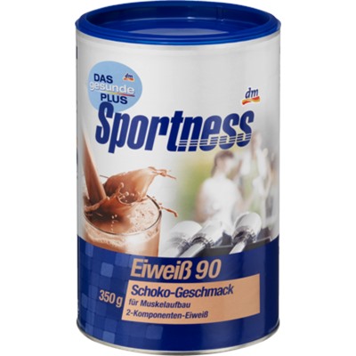 Mivolis Sportness Eiweiss 90 Спортивный протеин 90, со вкусом шоколада + витамины + магний, для роста мышц, 350 г