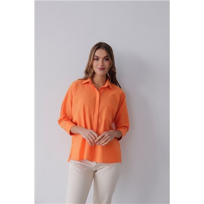 11368 Рубашка с цельнокроенными рукавами оранжевая (остаток: 42, 46)