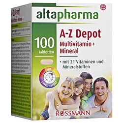 altapharma A-Z Depot Multivitamin + Mineral Витаминно-Минеральный комплекс в таблетках с витаминами и минералами 100 шт.