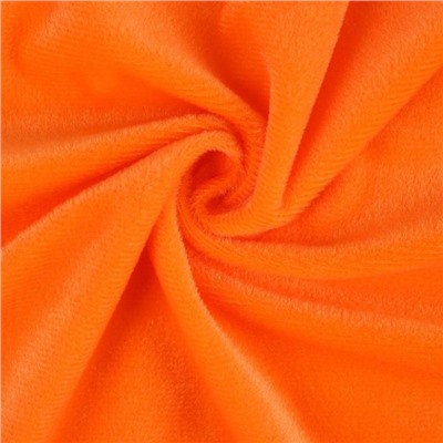 Отрез для рукоделия, плюш, цвет оранжевый, 53 × 50 см