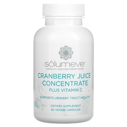Solumeve, концентрат клюквенного сока с витамином C, 60 растительных капсул