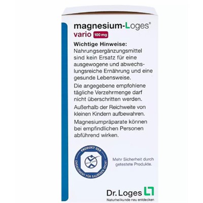 magnesium-Loges vario 100 mg 60 St. Магнесиум-логес Варио 60 шт