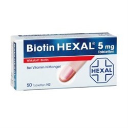 Biotin Hexal 5 mg Tabletten (50 шт.) Биотин Таблетки 50 шт.