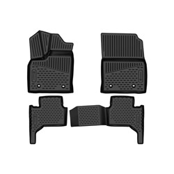 Коврики 3D в салон для Lexus LX 600, 2021-, внедорожник, цельные сид. 2 ряда, 5 мест, 4 шт.