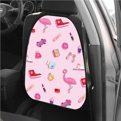 Накидка на сиденье автомобильное Cartage Розовое настроение, ПВХ, 60 х 45 см, европодвес