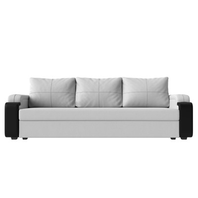 Прямой диван «Николь лайт», механизм еврокнижка, экокожа, цвет белый / чёрный