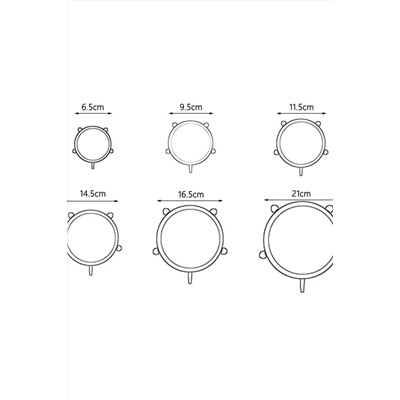 С28451 крышки силиконовые 6шт