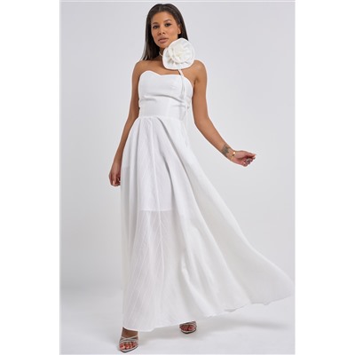 Платье вечернее корсетного типа белое