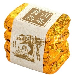 Чай Пуэр шу - Золотой брикет (прессованный) - 25 гр