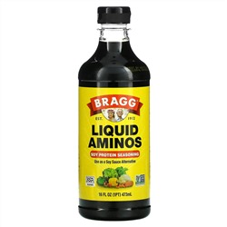 Bragg, Liquid Aminos, соевый протеин, 473 мл (16 жидк. Унций)